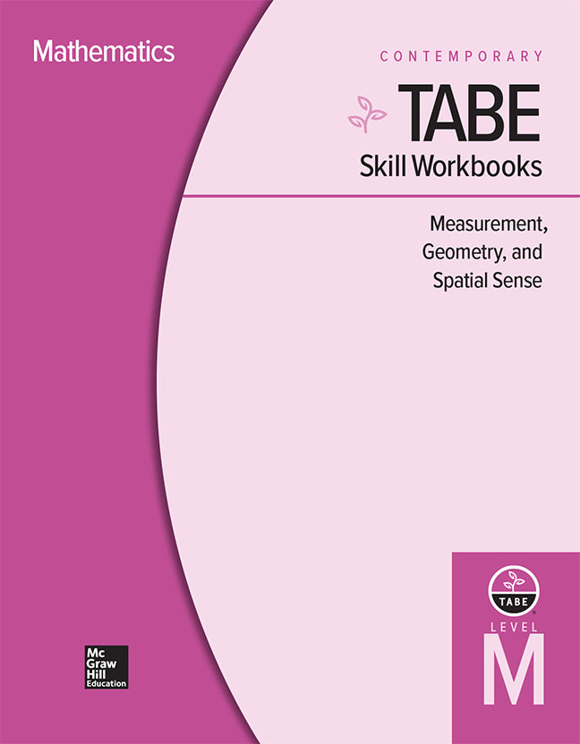 Tabe Skill Workbooks Level M Measurement Geometry & Spatial Sense 10 Pack