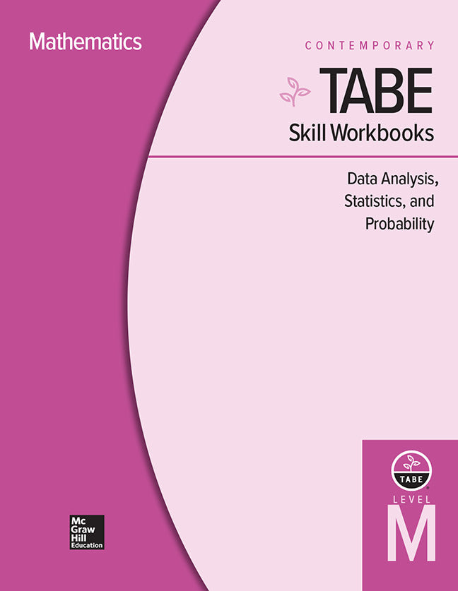 Tabe Skill Workbooks Level M Data Analysis Statistics & Probability 10 Pack