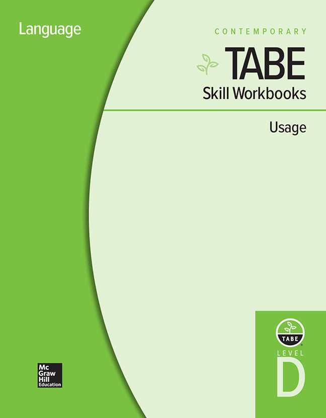 Tabe Skill Workbooks Level D Usage 10 Pack