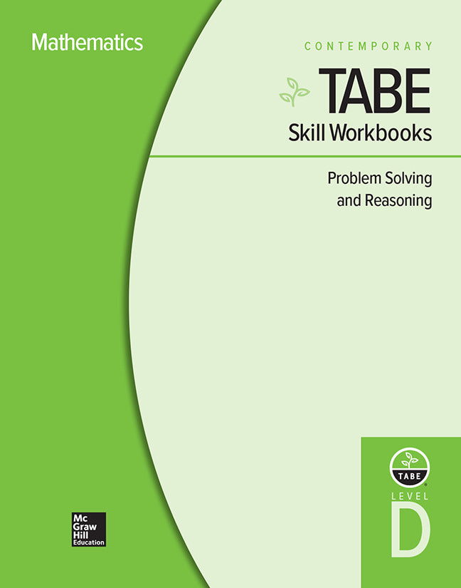 Tabe Skill Workbooks Level D Problem Solving & Reasoning 10 Pack