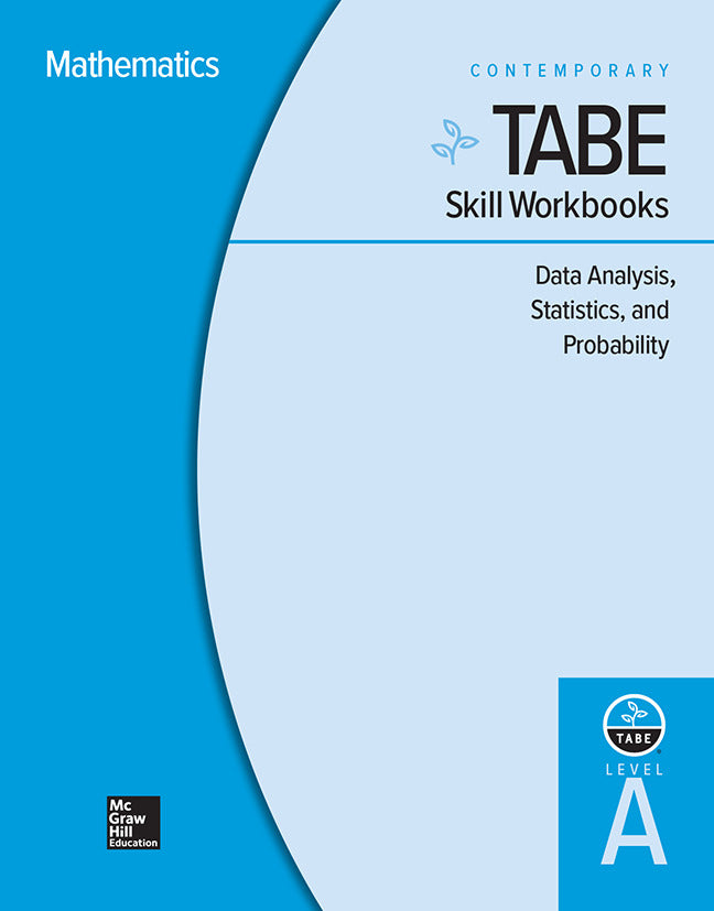 Tabe Skill Workbooks Level A Data Analysis Statistics & Probability 10 Pack