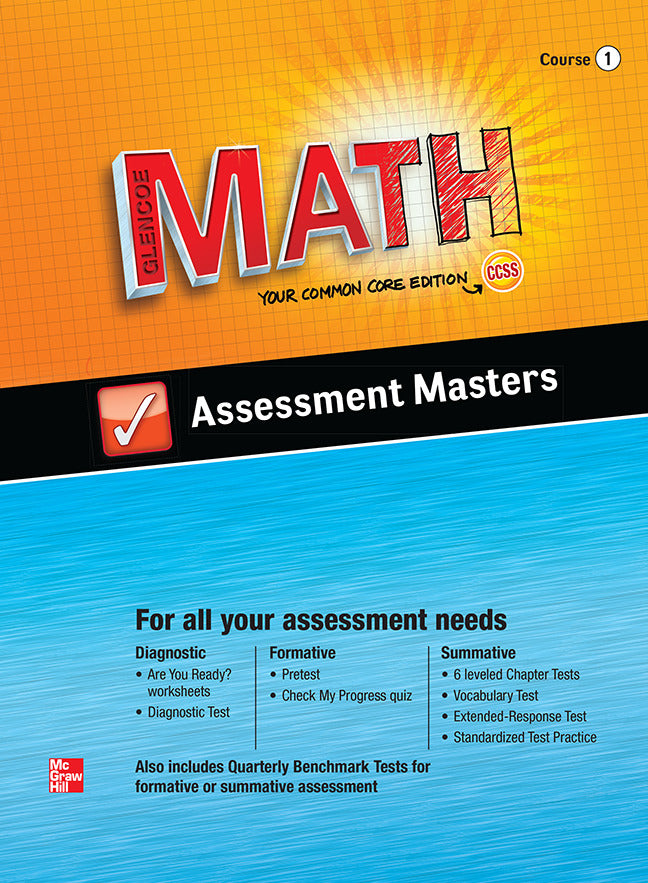 Glencoe Math Course 1 Assessment Masters