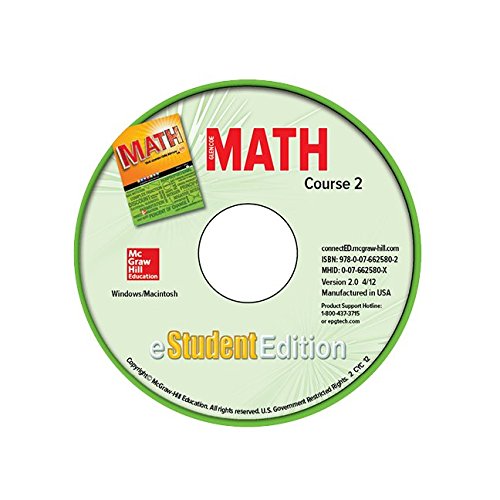 Glencoe Math, Course 2, eStudentEdition CD-ROM (MATH APPLIC & CONN CRSE) [CD-ROM] McGraw Hill