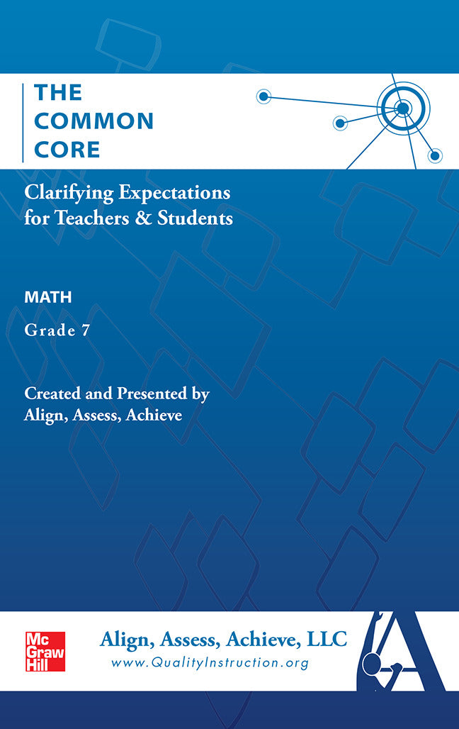 Aaa The Common Core Clarifying Expectations For Teachers & Students Math Grade 7