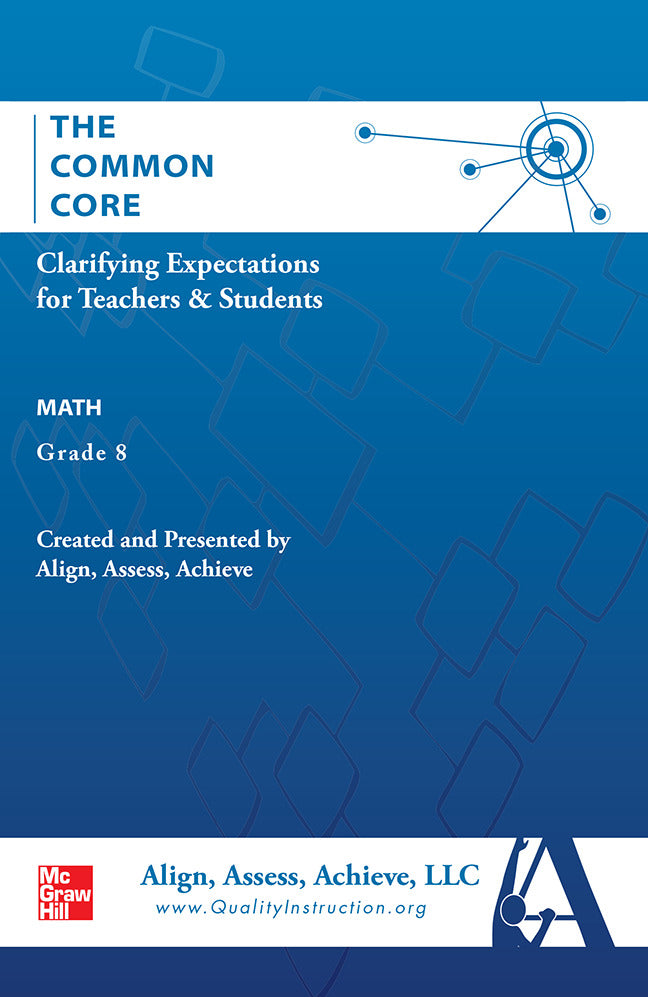 Aaa The Common Core Clarifying Expectations For Teachers & Students Math Grade 8