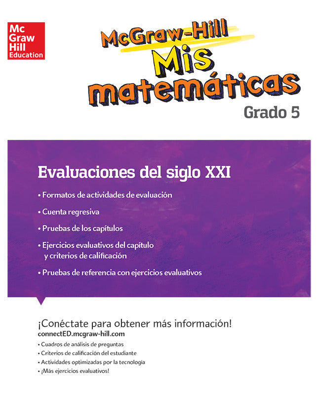 Mh My Math 21st Century Assessment Grade 5 Spanish