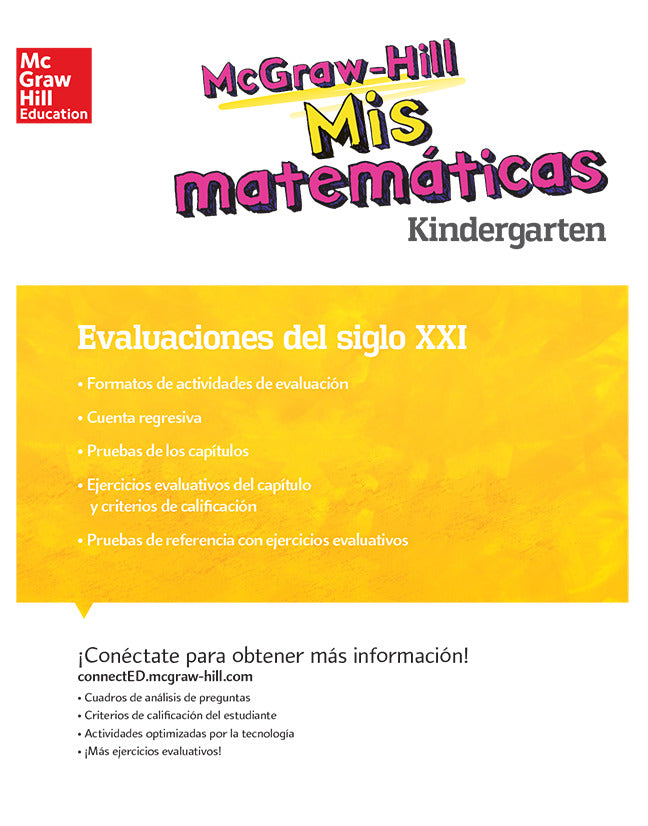 Mh My Math 21st Century Assessment Grade K Spanish