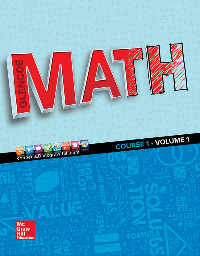 Glencoe Math 2016 Course 1 Student Edition Volume 1