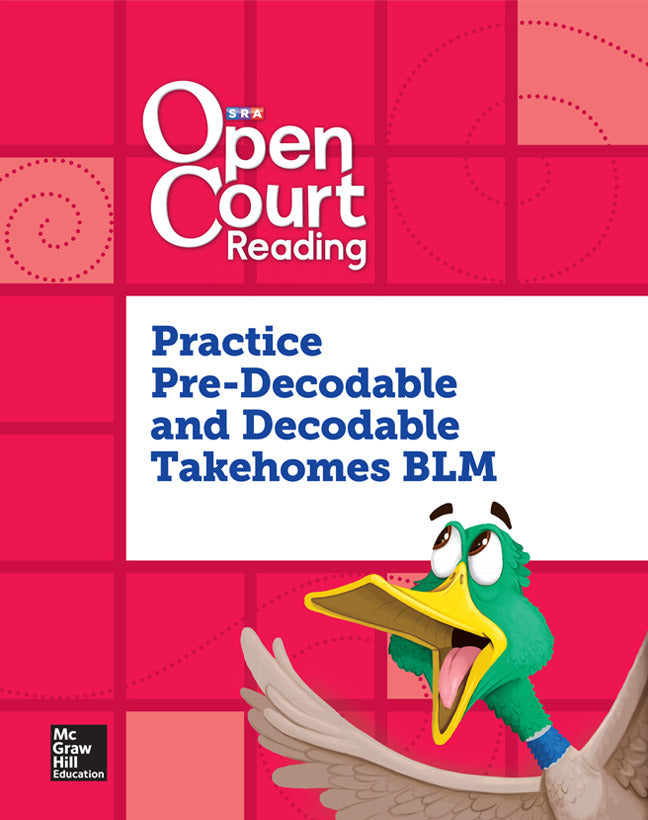 Open Court Reading Practice Predecodable & Decodable Takehome Book Blackline Master Grade K