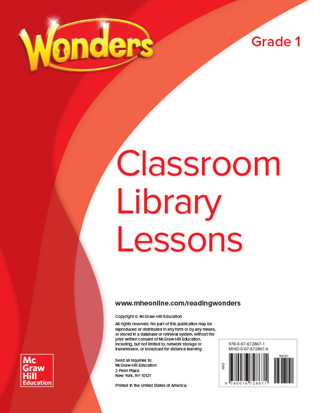 Wonders Classroom Library Lessons Grade 1