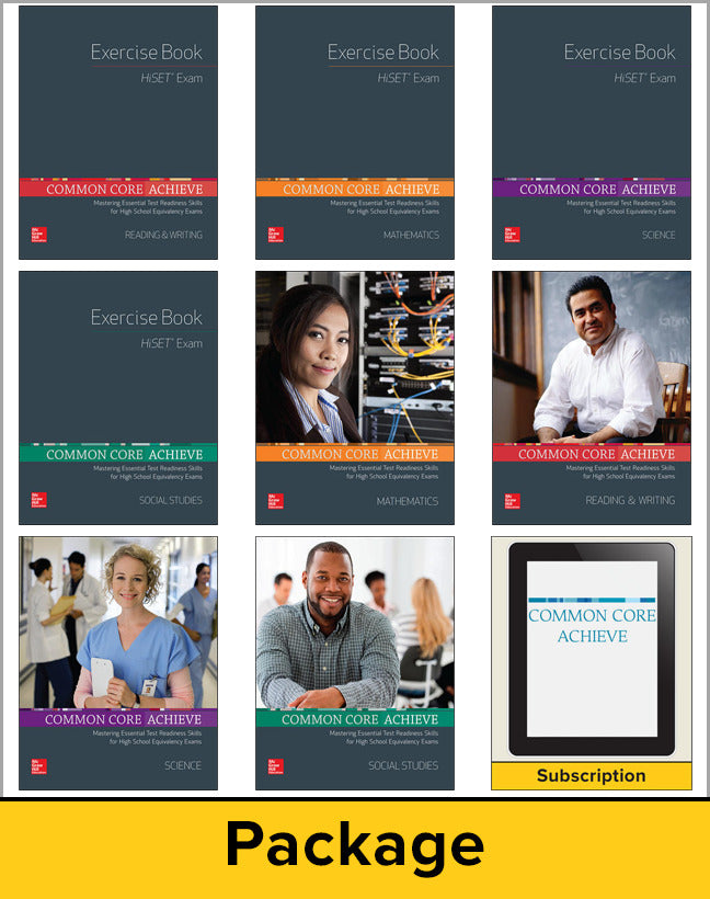 Common Core Achieve Hiset & Lan Print Bundle