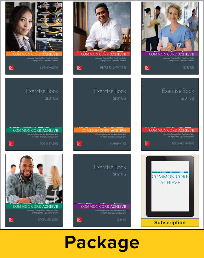 Common Core Achieve 2014 Ged & Lan Print Bundle