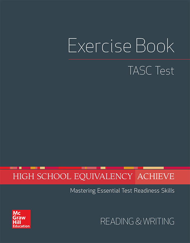 High School Equivalency Achieve Tasc Exercise Book Reading & Writing