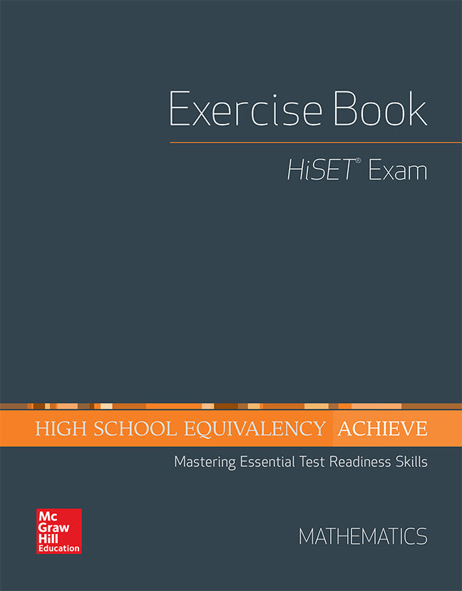High School Equivalency Achieve Hiset Exercise Book Math