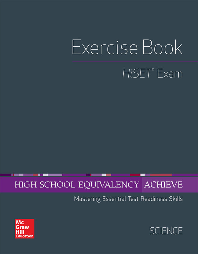 High School Equivalency Achieve Hiset Exercise Book Science