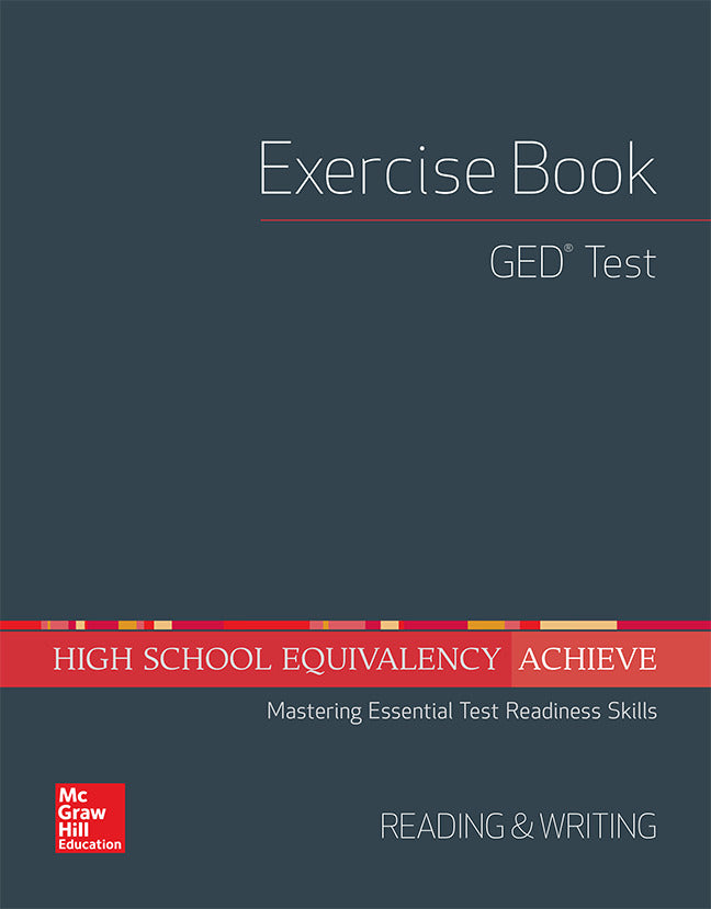 High School Equivalency Achieve Ged Exercise Book Reading & Writing