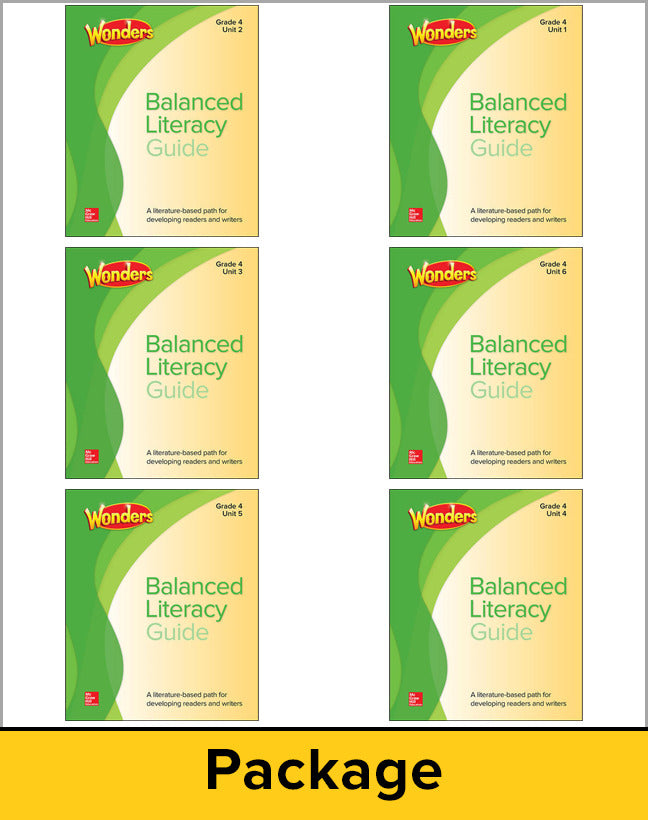 Wonders Balanced Literacy Teacher Guide Package Grade 4