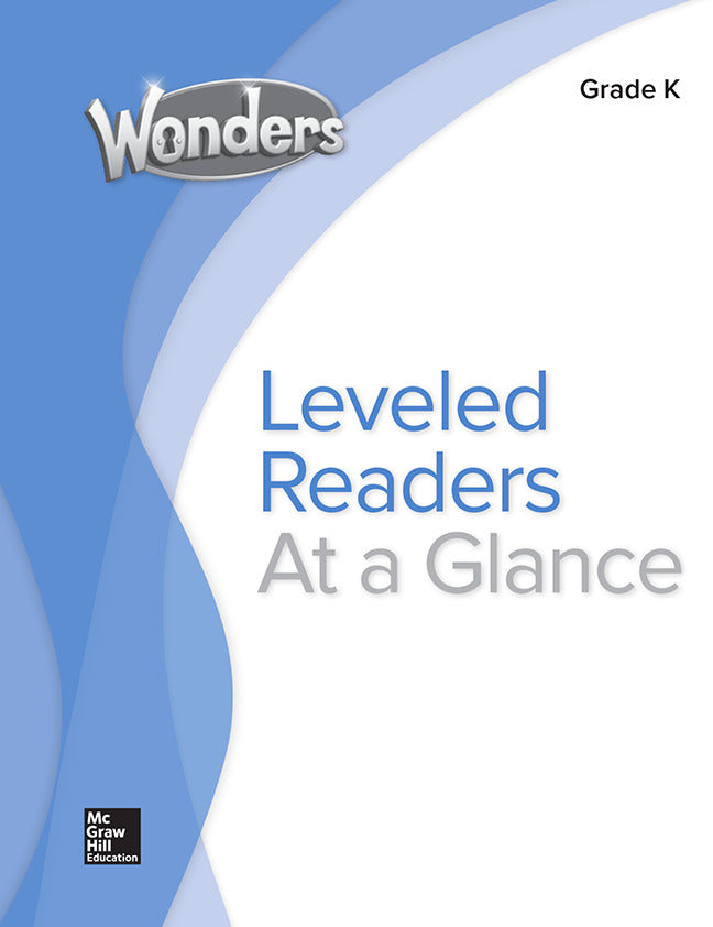 Wonders Balanced Literacy Leveled Reader Chart Grade K