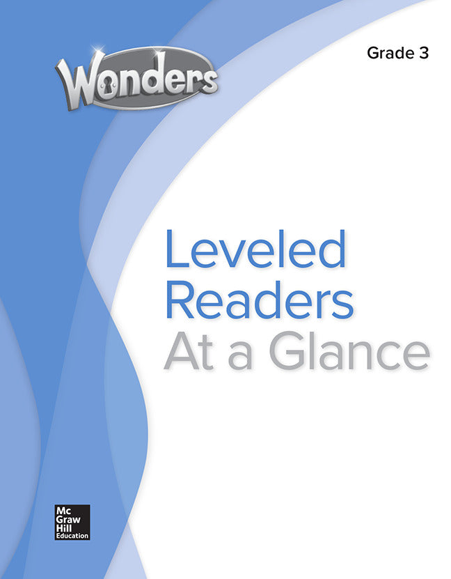 Wonders Balanced Literacy Leveled Reader Chart Grade 3