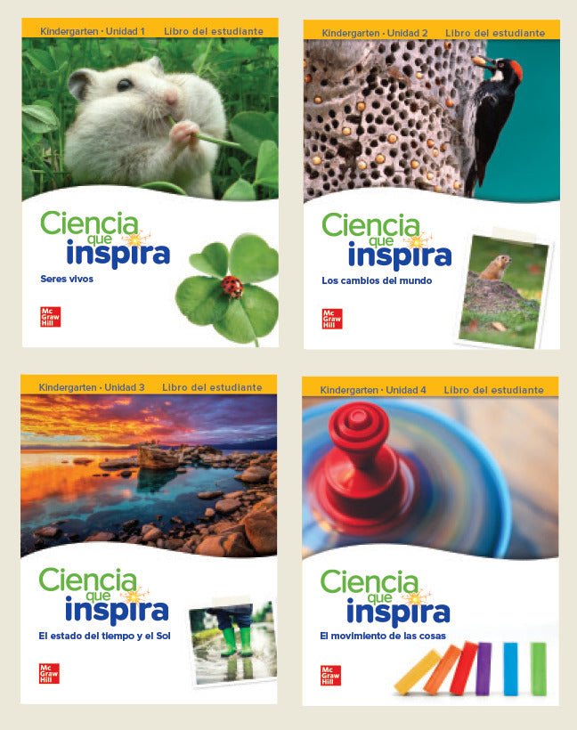 Inspire Science Grade K Print Spanish Student Edition Bundle Units 1 4