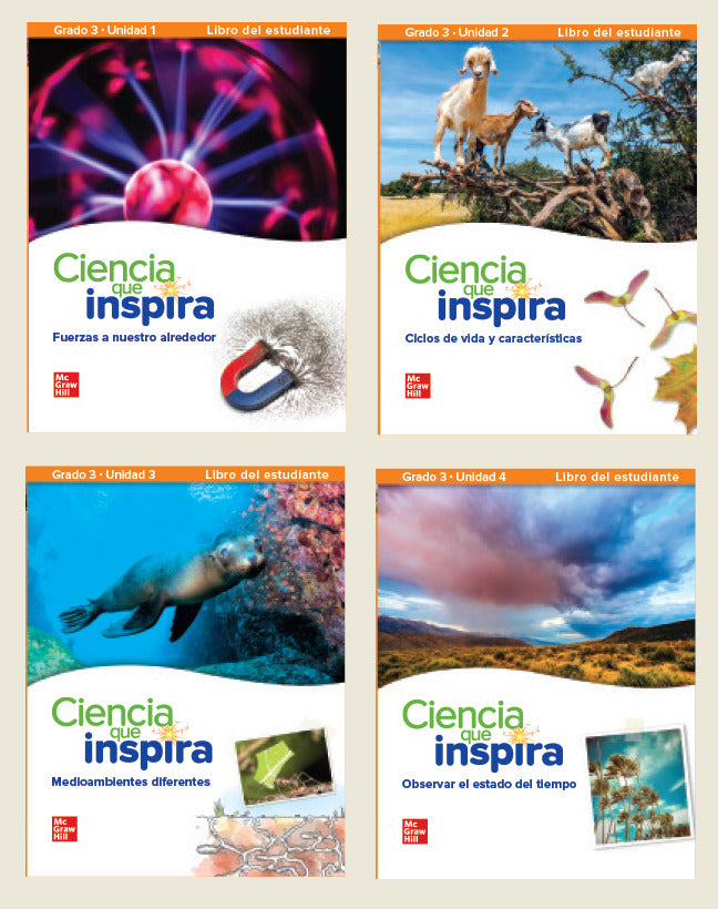 Inspire Science Grade 3 Print Spanish Student Edition Bundle Units 1 4