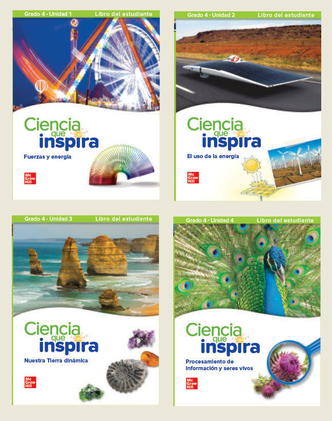 Inspire Science Grade 4 Print Spanish Student Edition Bundle Units 1 4