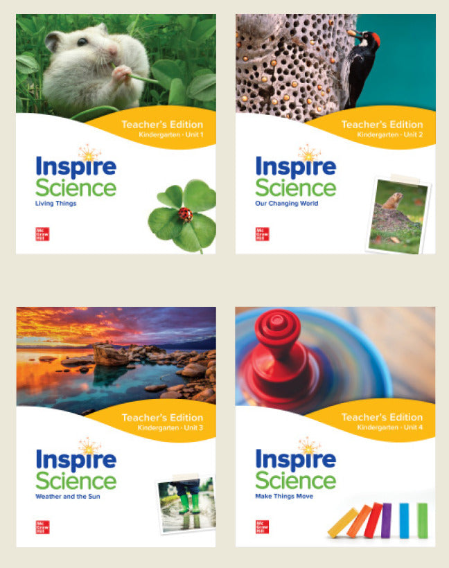 Inspire Science Grade K Print Teachers Edition Bundle Units 1 4