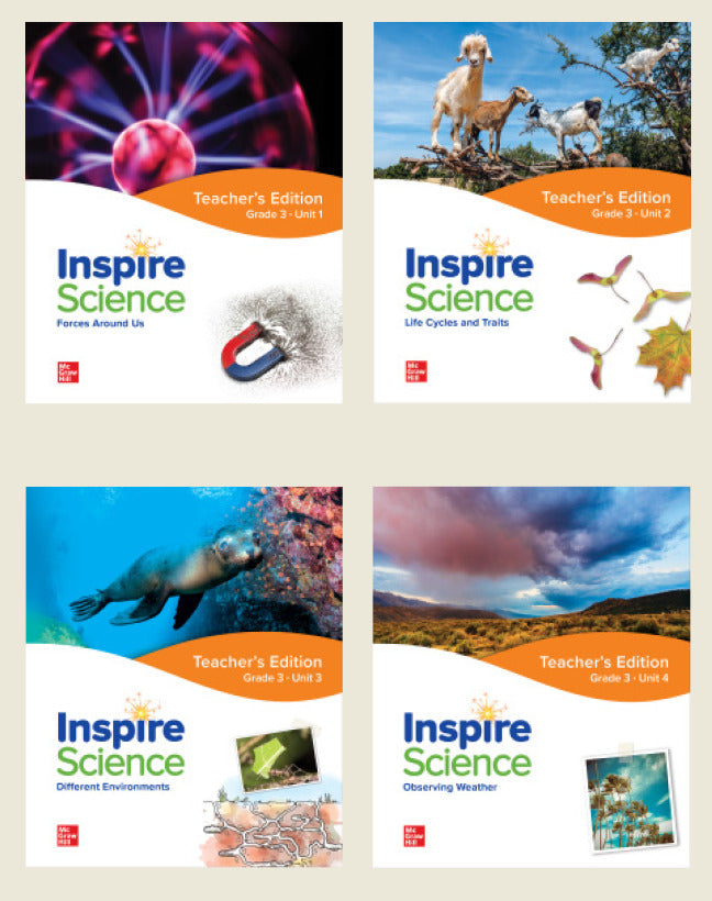 Inspire Science Grade 3 Print Teachers Edition Bundle Units 1 4