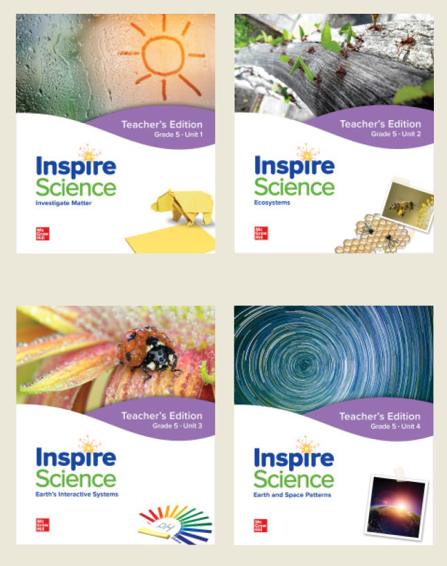 Inspire Science Grade 5 Print Teachers Edition Bundle Units 1 4