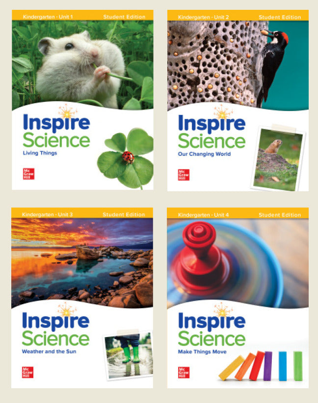 Inspire Science Grade K Print Student Edition Bundle Units 1 4