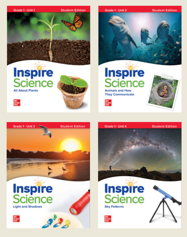Inspire Science Grade 1 Print Student Edition Bundle Units 1 4
