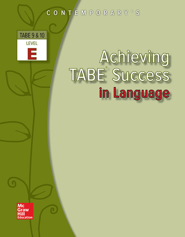 Achieving Tabe Success In Language Level E Workbook