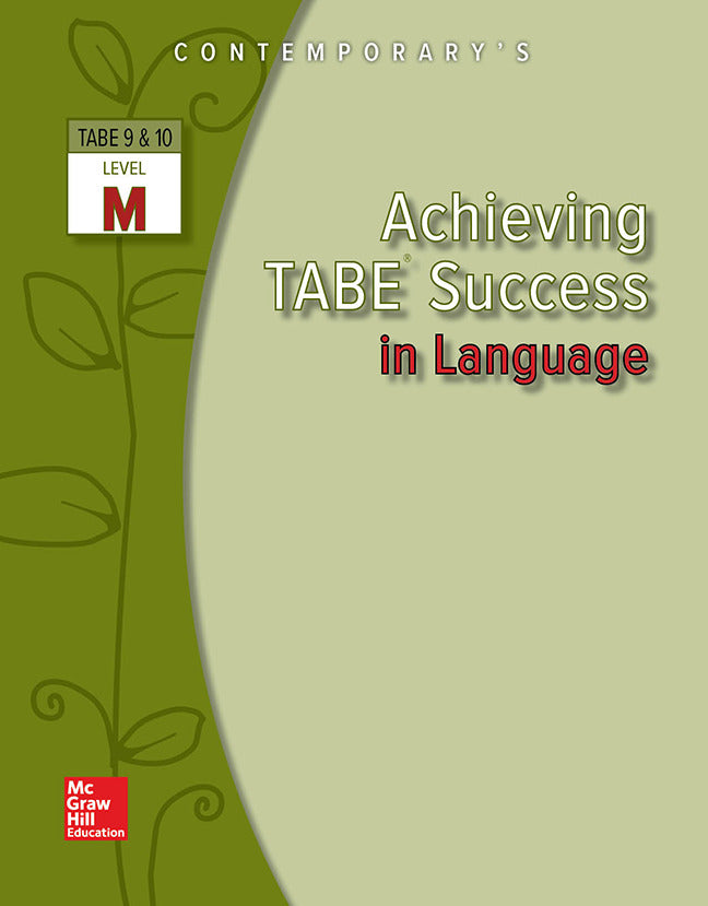 Achieving Tabe Success In Language Level M Workbook