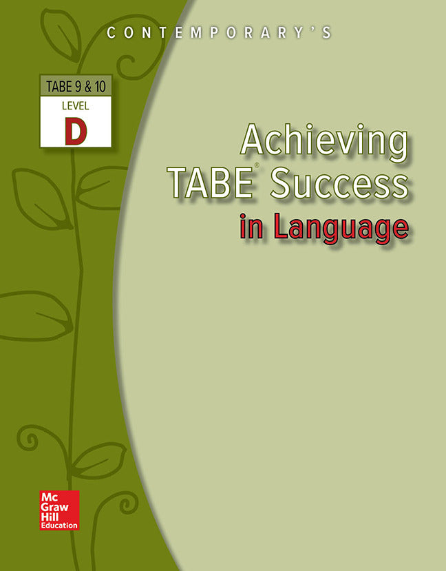 Achieving Tabe Success In Language Level D Workbook