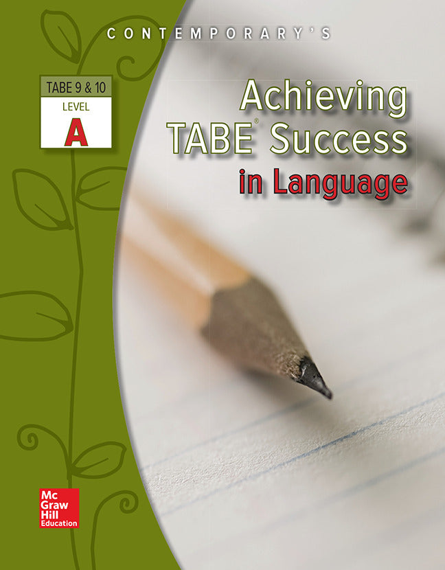 Achieving Tabe Success In Language Level A Workbook