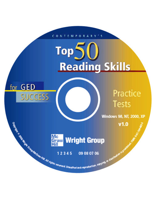 Top 50 Reading Skills For Ged Success  Cd Rom Only