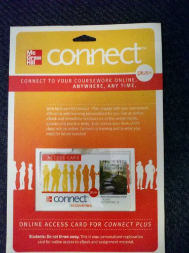 Connect Access Code Card To Accompany Wild College Accounting 2e 2e