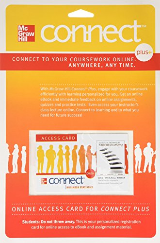 Connect Access Card For Statistical Techniques In Business & Economics