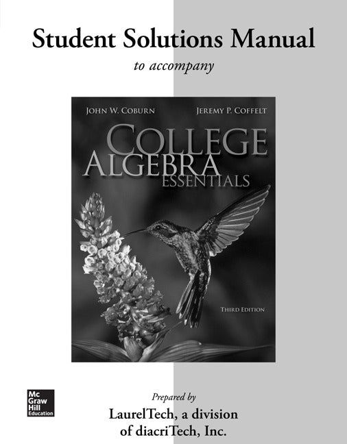 Student Solutions Manual For College Algebra Essentials 3e