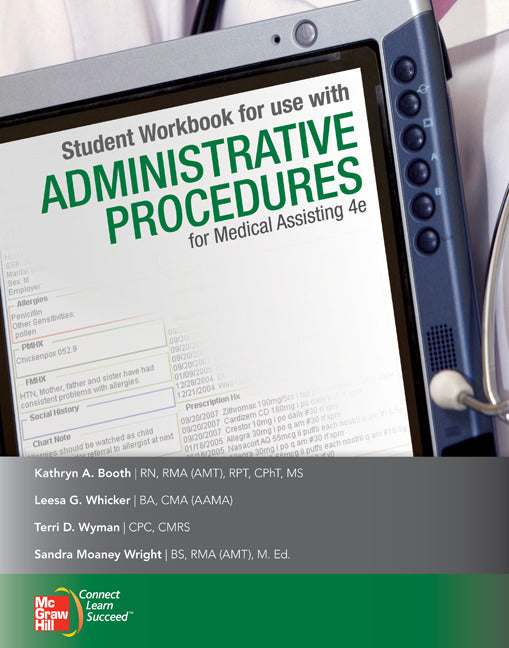 Student Workbook For Use With Administrative Procedures For Medical Assisting 4e