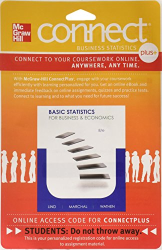 Connect 1 Semester Access Card For Basic Statistics For Bus & Econ 8e