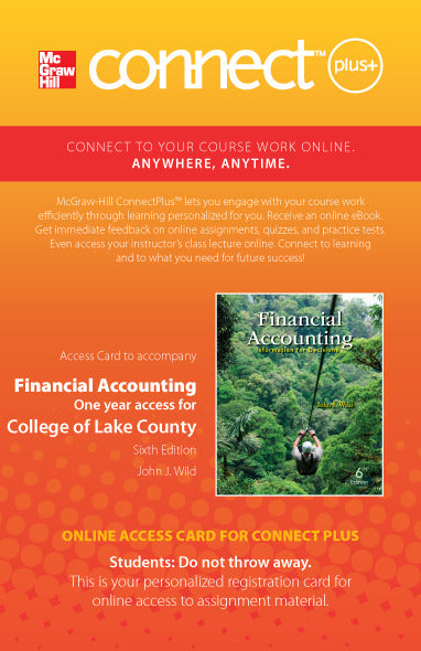 Connect 1 Semester Access Card For Financial Accounting Information For Decisions 6e