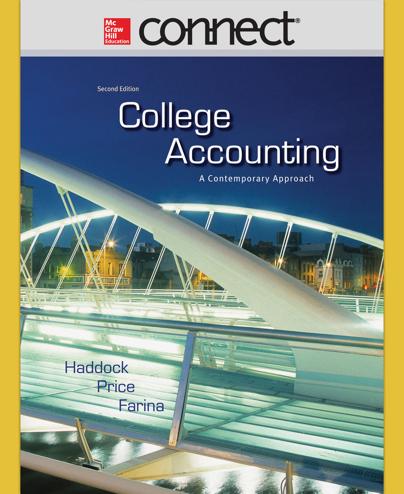 Connect 1 Semester Access Card For College Accounting A Contemporary Approach 2e