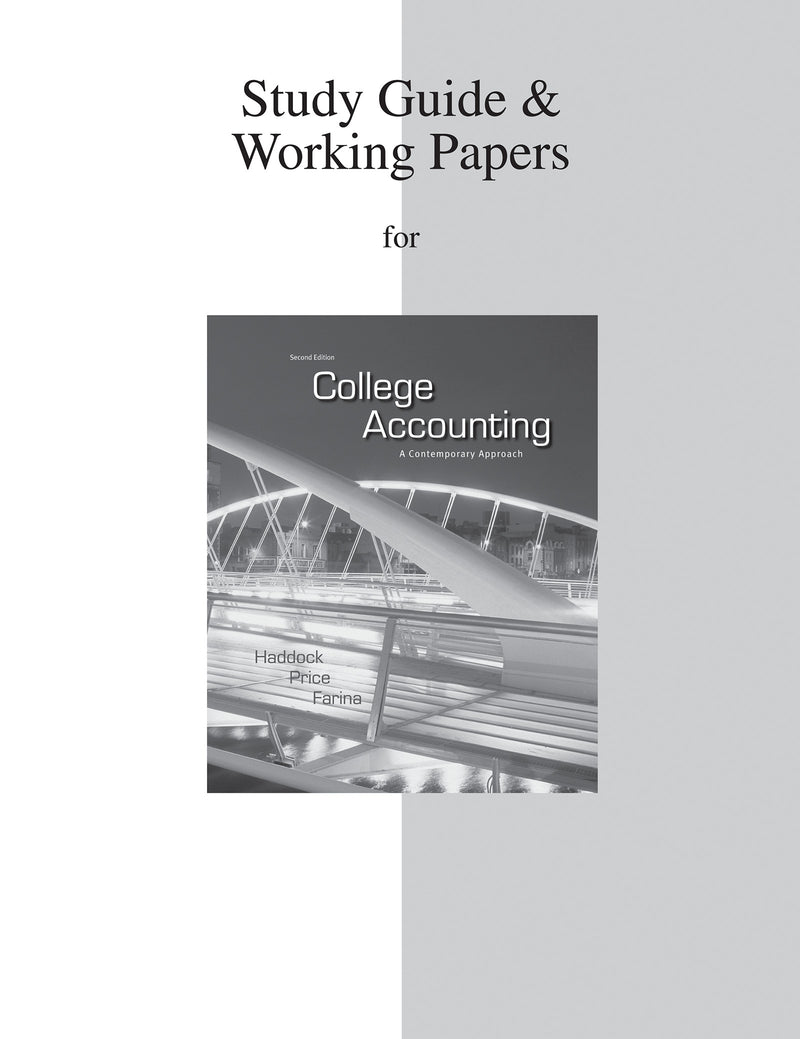 Study Guide  Working Papers For College Accounting 2e