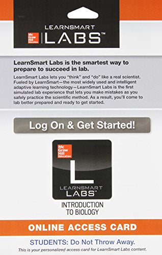 Learnsmart Labs For Introduction To Biology Access Card