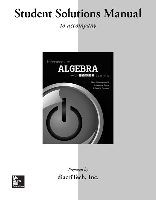 Student Solutions Manual For Intermediate Algebra With P.o.w.e.r Learning