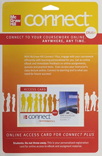 Connect Access Card For Intermediate Algebra 7e