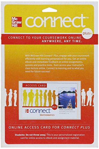 Connect Access Card For Algebra For College Students 6e