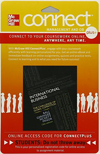 Connect 1 Semester Access Card For International Business