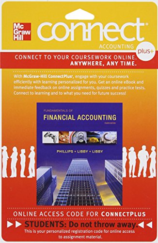 Connect 1 Semester Access Card For Fundamentals Of Financial Accounting 4e